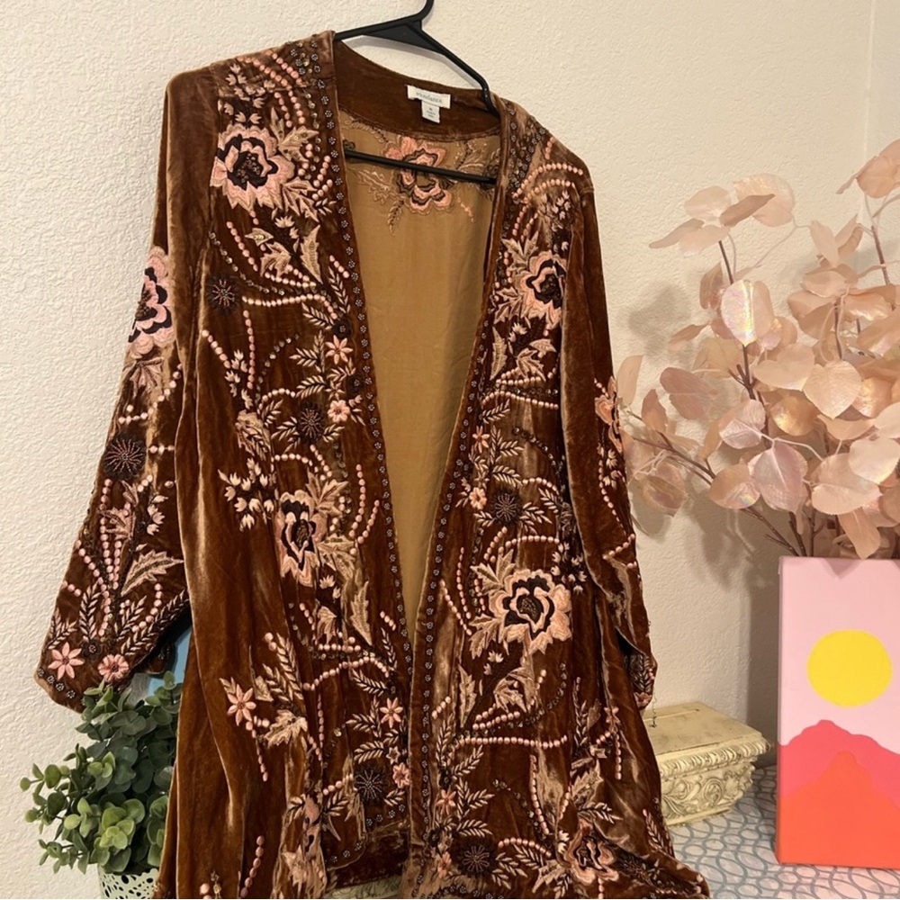 Sundance Brown Velvet Embroidered Jacket